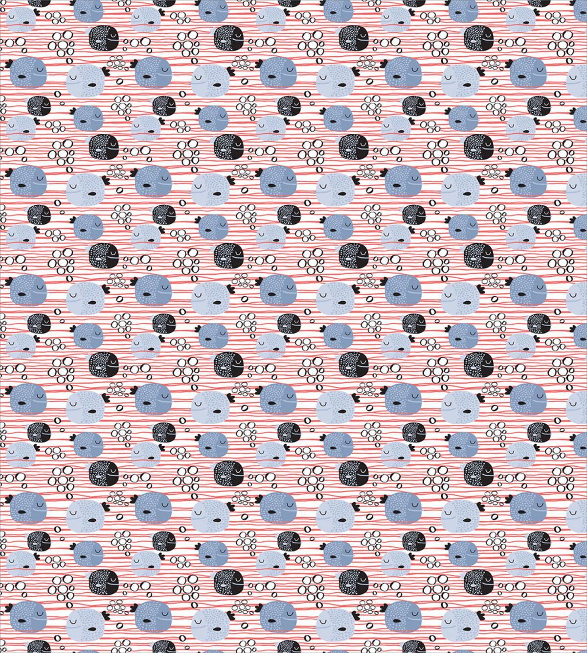 Fish and Bubbles on Stripes — Pattern