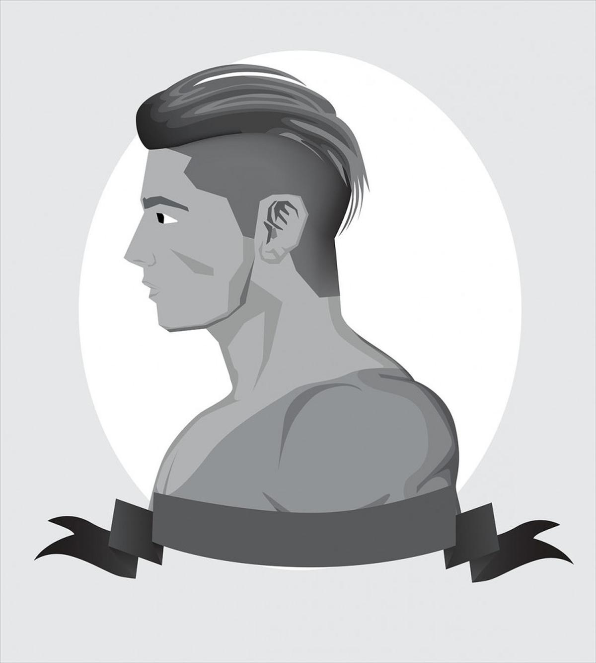 Greyscale Beardless Boy — Pattern