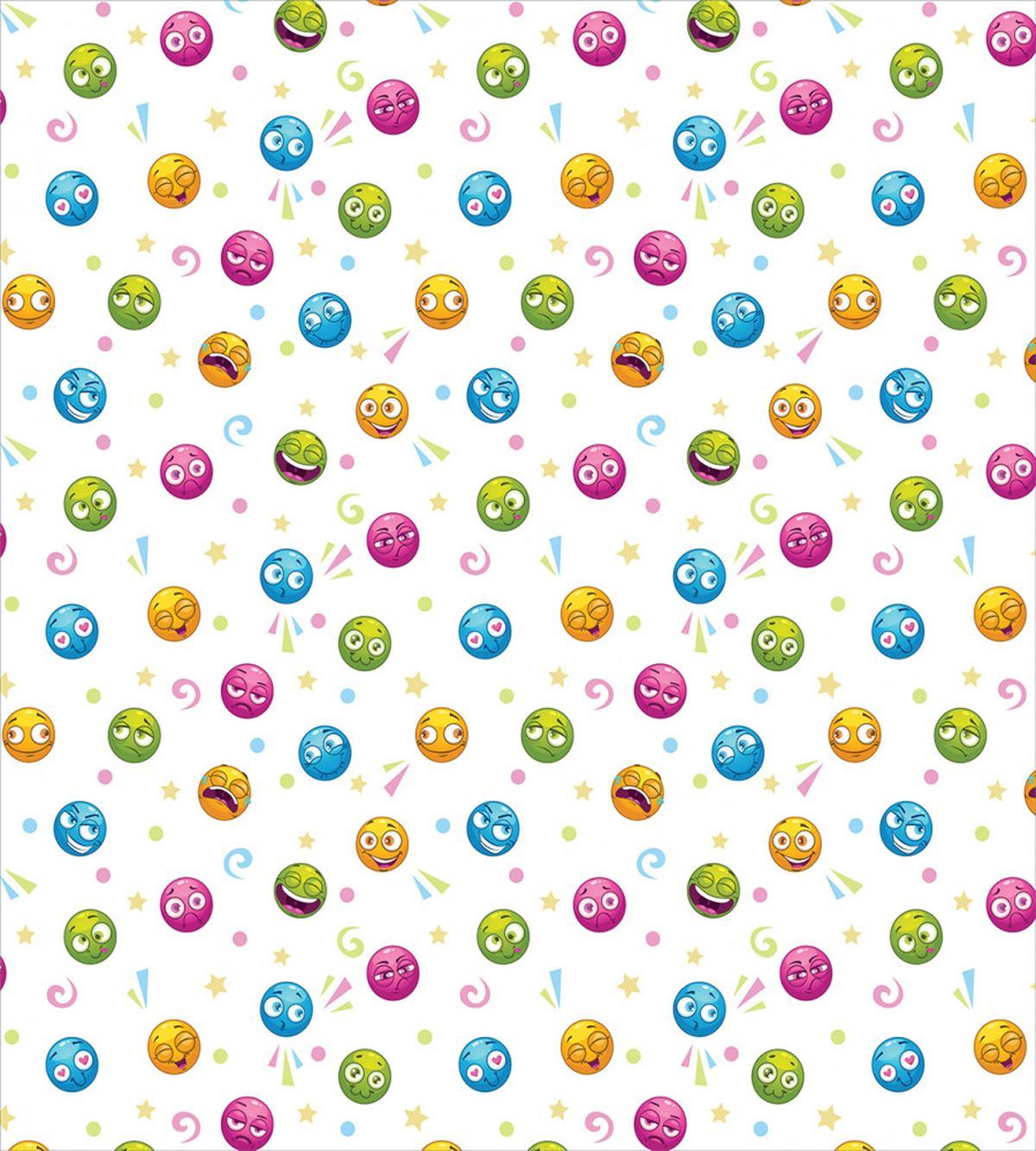 Colorful Round Fun Faces — Pattern