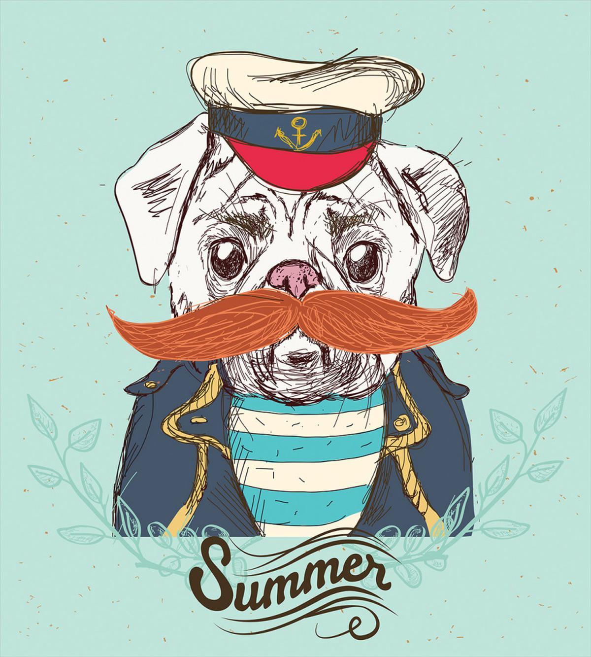 Captain Dog with Hat Jacket — Pattern