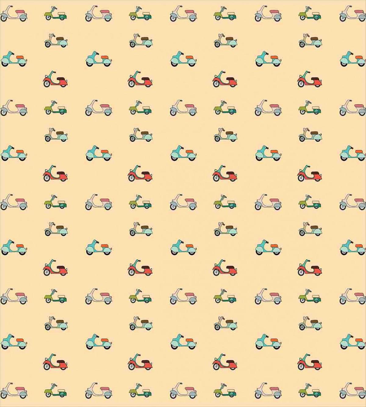 Cartoon Retro Scooters — Pattern