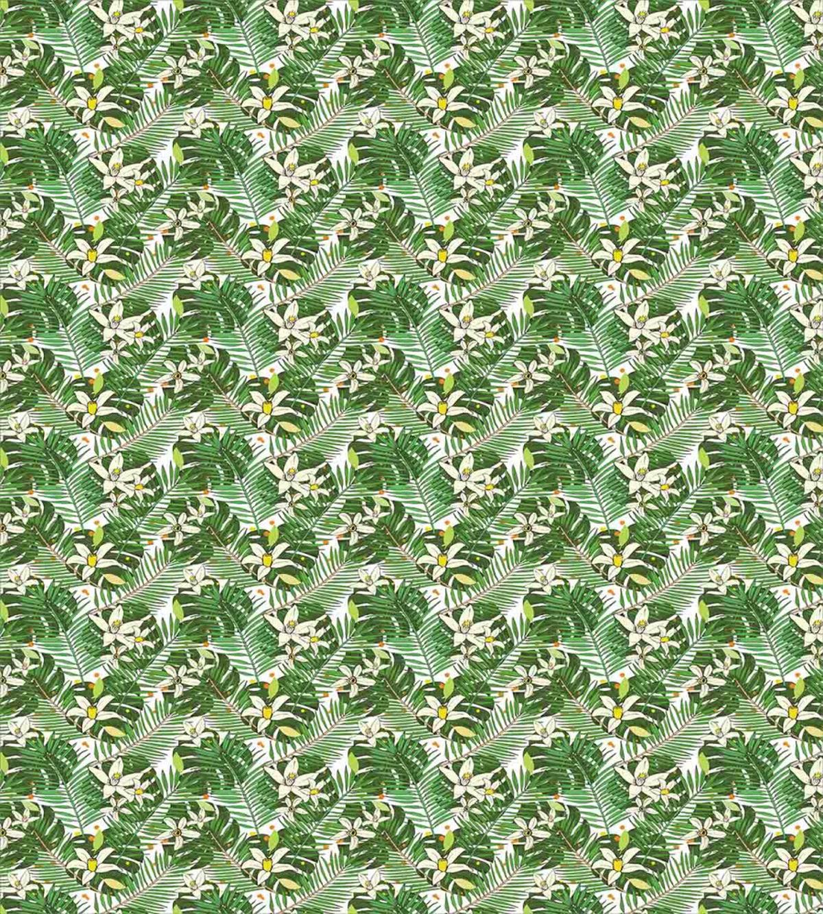 Flowers and Fern Leaves — Pattern