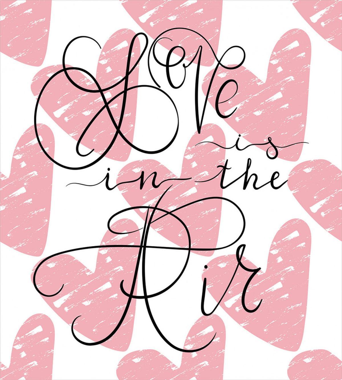 Love is in the Air on Hearts — Pattern