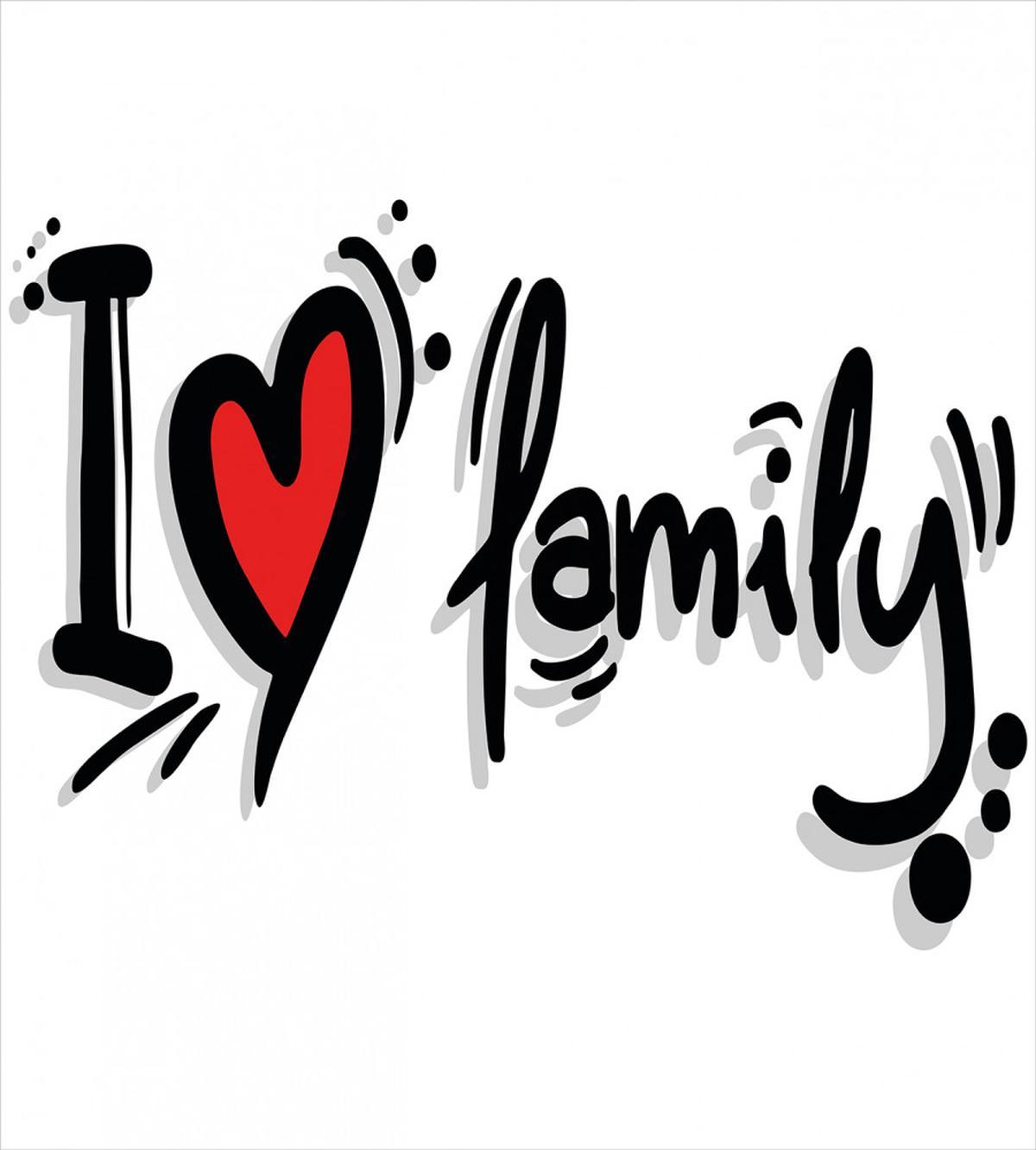 I Heart Family Pictogram — Pattern