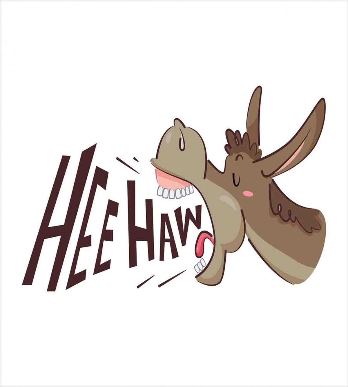 Cartoon Funny Braying Animal — Pattern