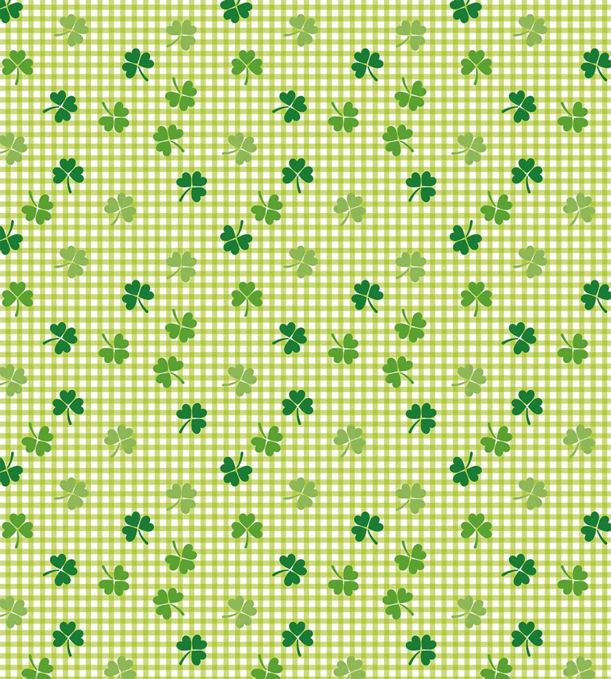 Checkered Retro Shamrocks — Pattern