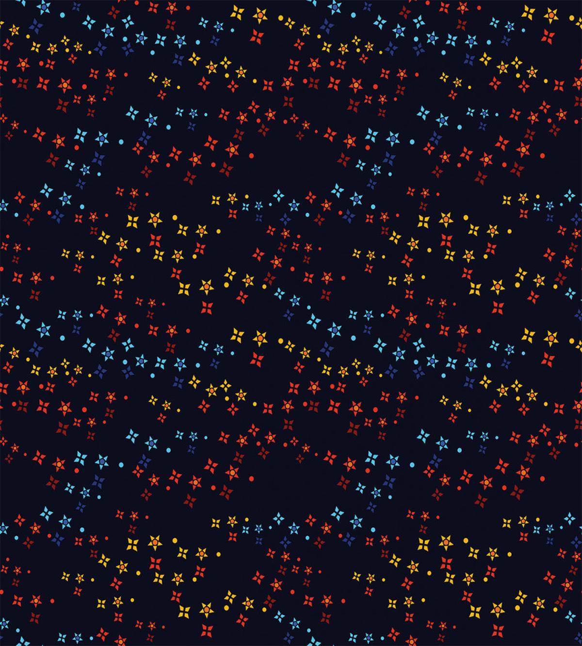Vibrant Stars Flowers — Pattern