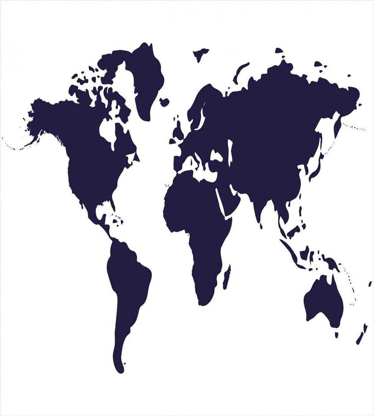 Vivid Indigo World Graphic — Pattern