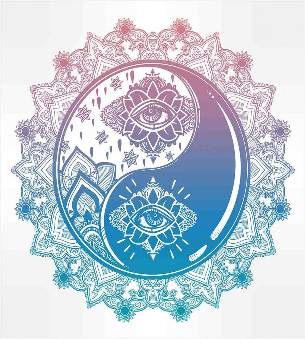 Ying Yang Mandala Asian — Pattern