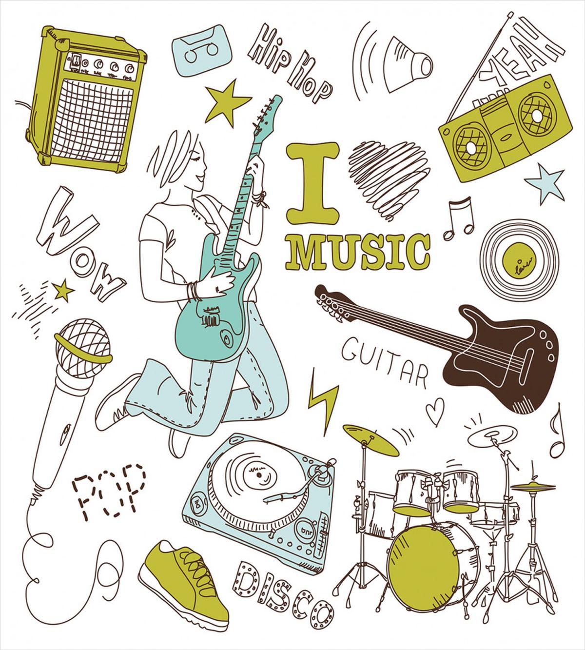 Love Music Sketch — Pattern