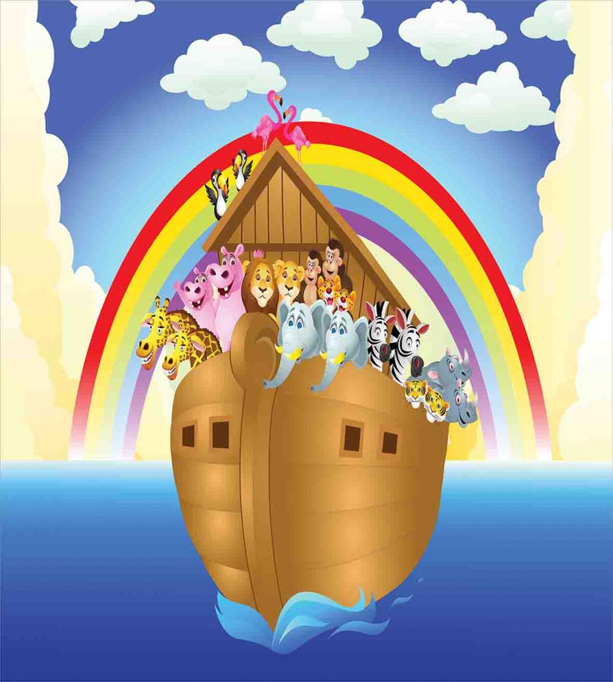 Clouds Animals Ship Ancient — Pattern