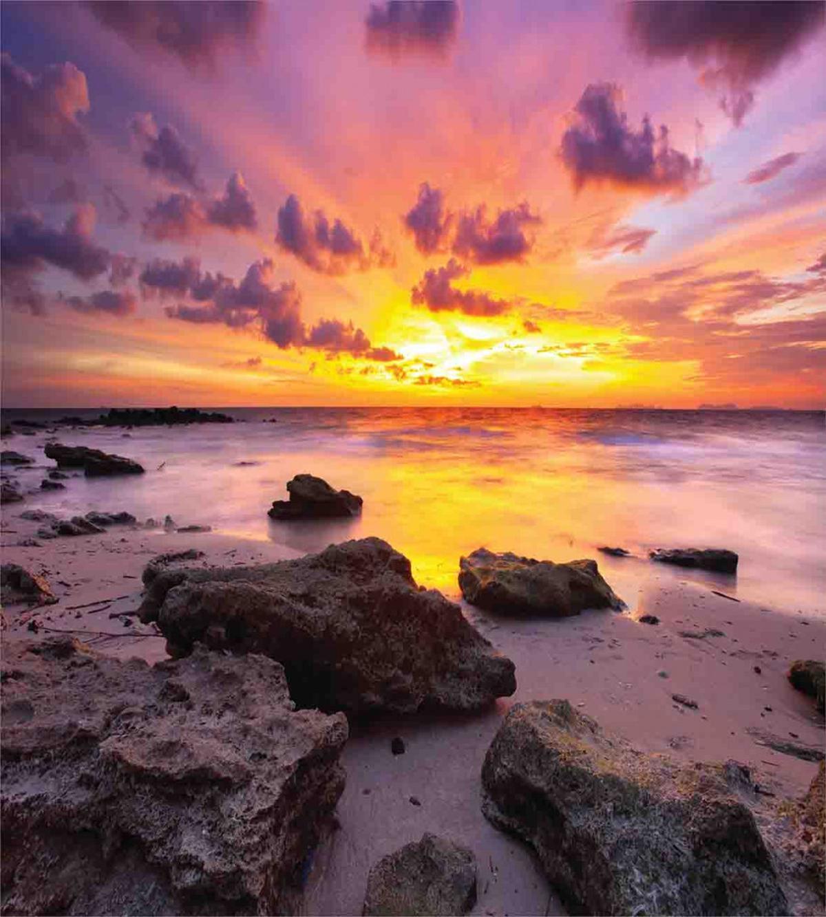Sunset Idyllic Beach — Pattern