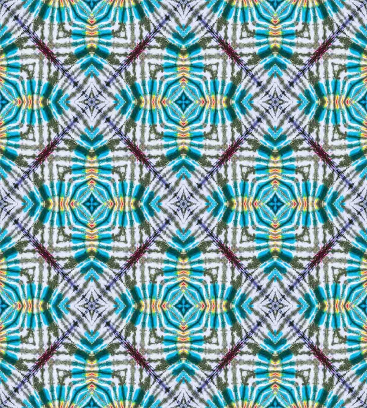 Tie Dye Effect Flower — Pattern