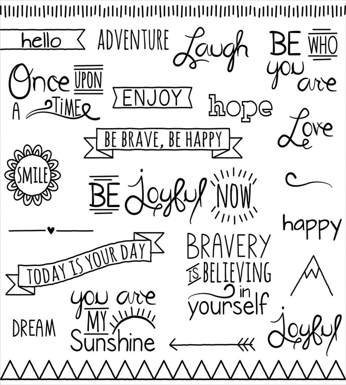 Various Happy Words Theme — Pattern