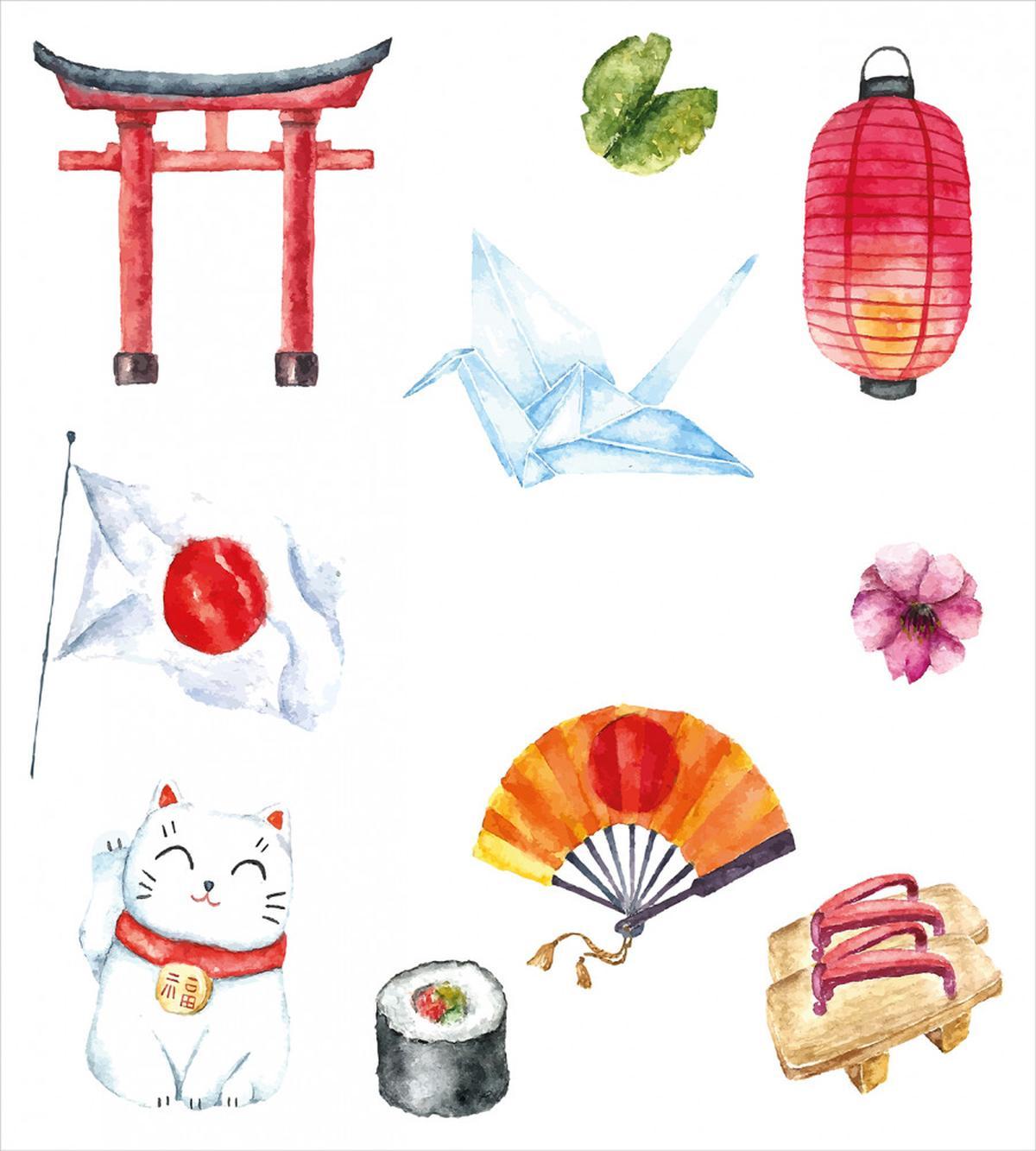 Watercolors Torii Gate — Pattern