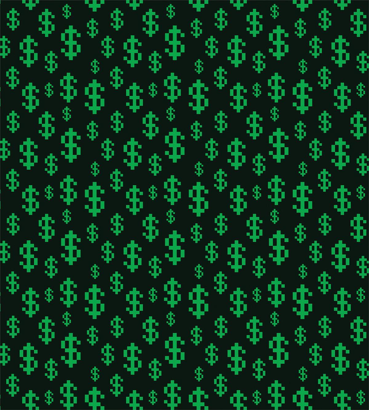 Pixel Art Dollar Pattern — Pattern