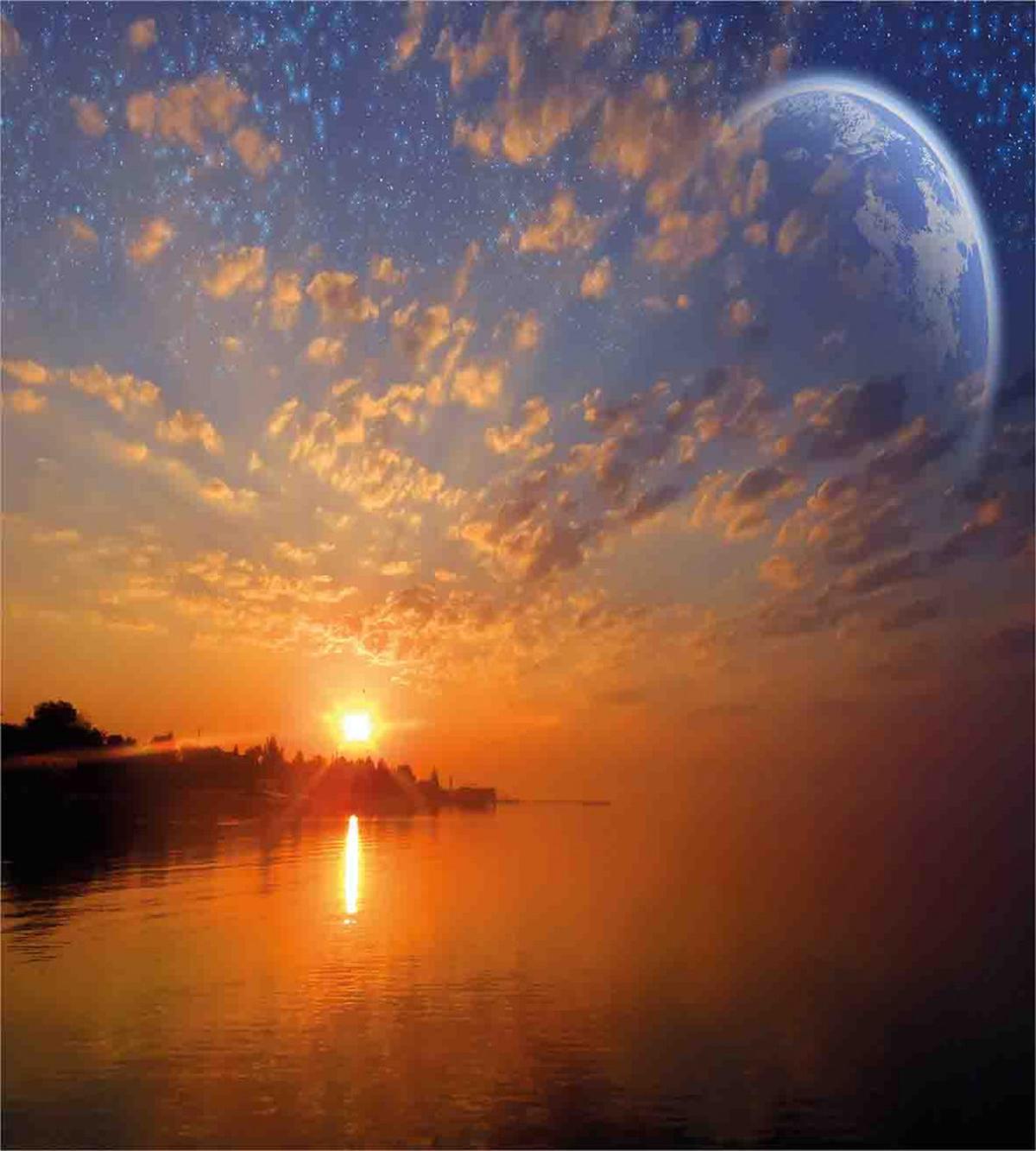 Skyline with Planet Sun — Pattern
