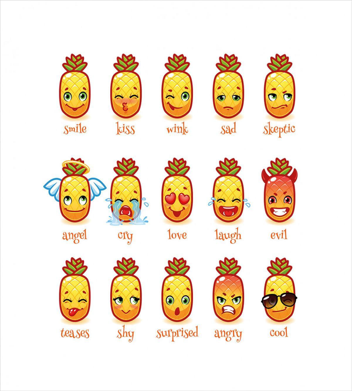 Funny Face Pineapples — Pattern