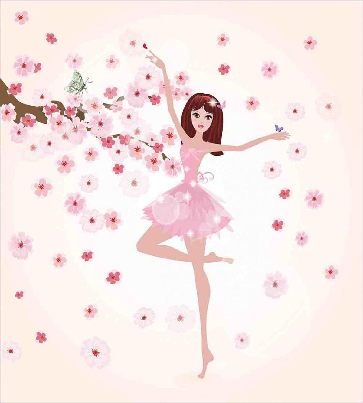 Ballerina Girl Sakura Tree — Pattern