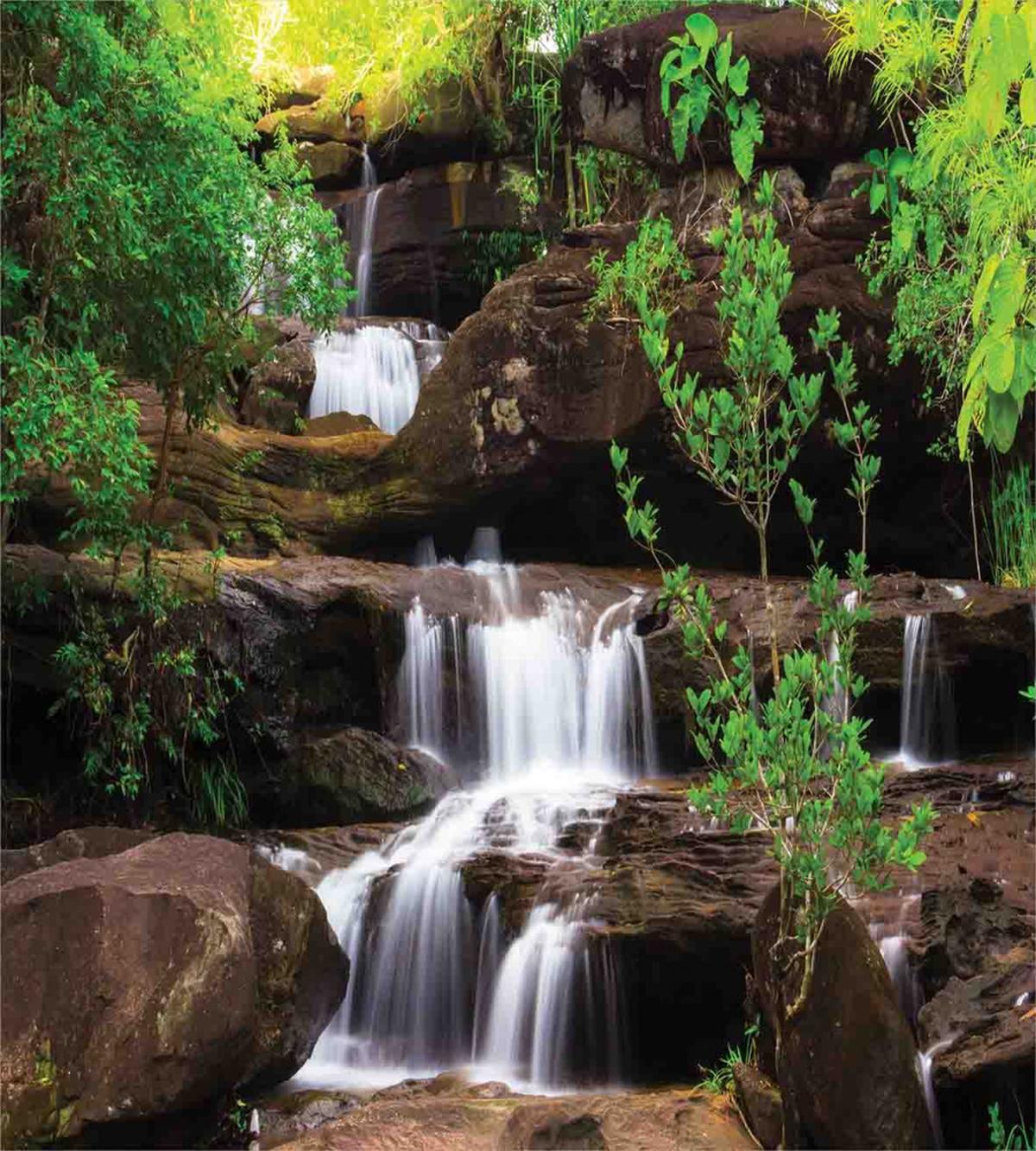 Rock Stair in Waterfall — Pattern