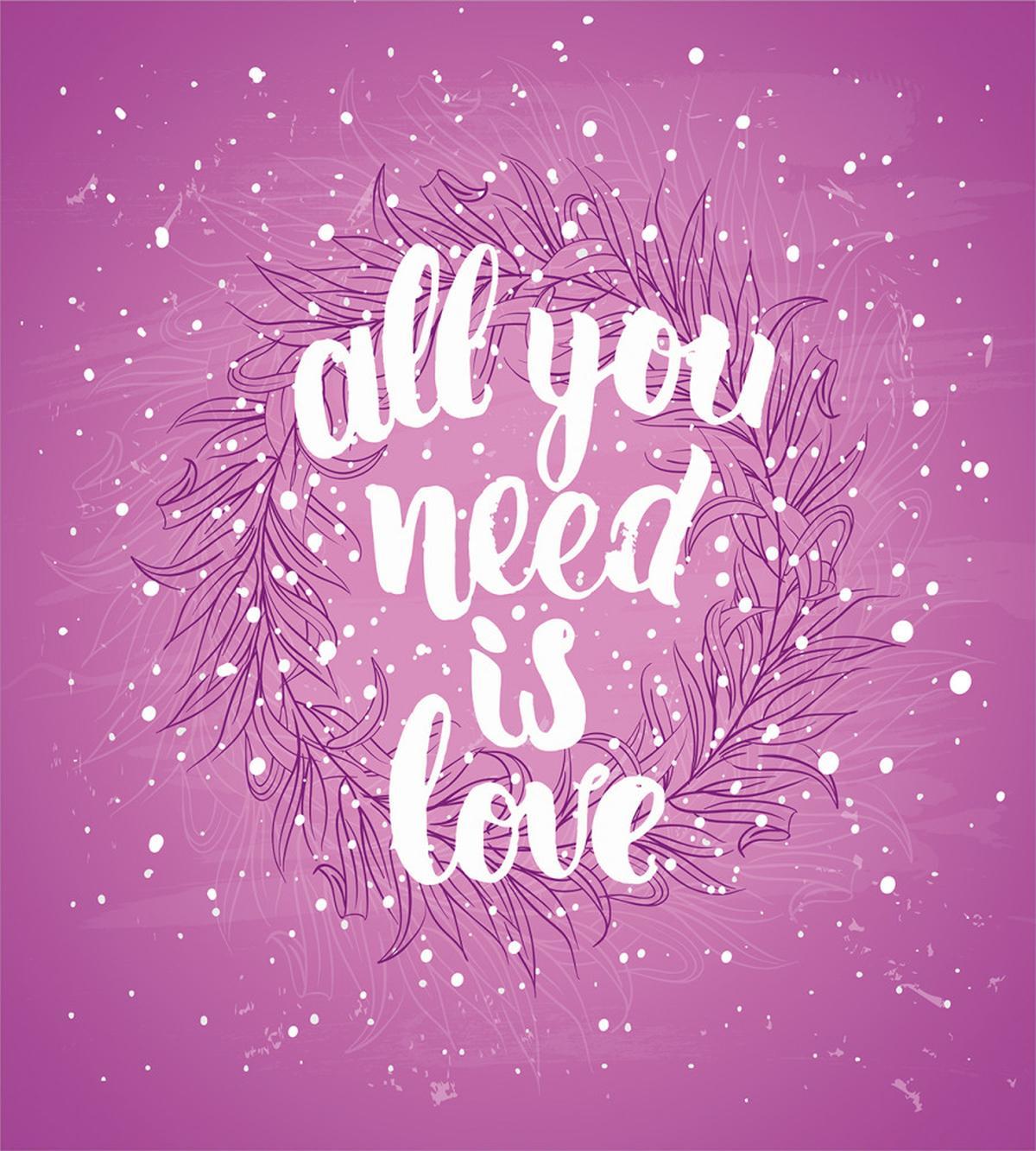 Valentines Floral Words — Pattern