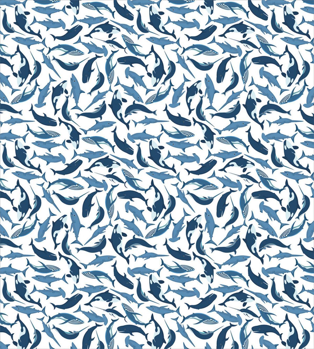Sharks Narwhal Mammal Fish — Pattern