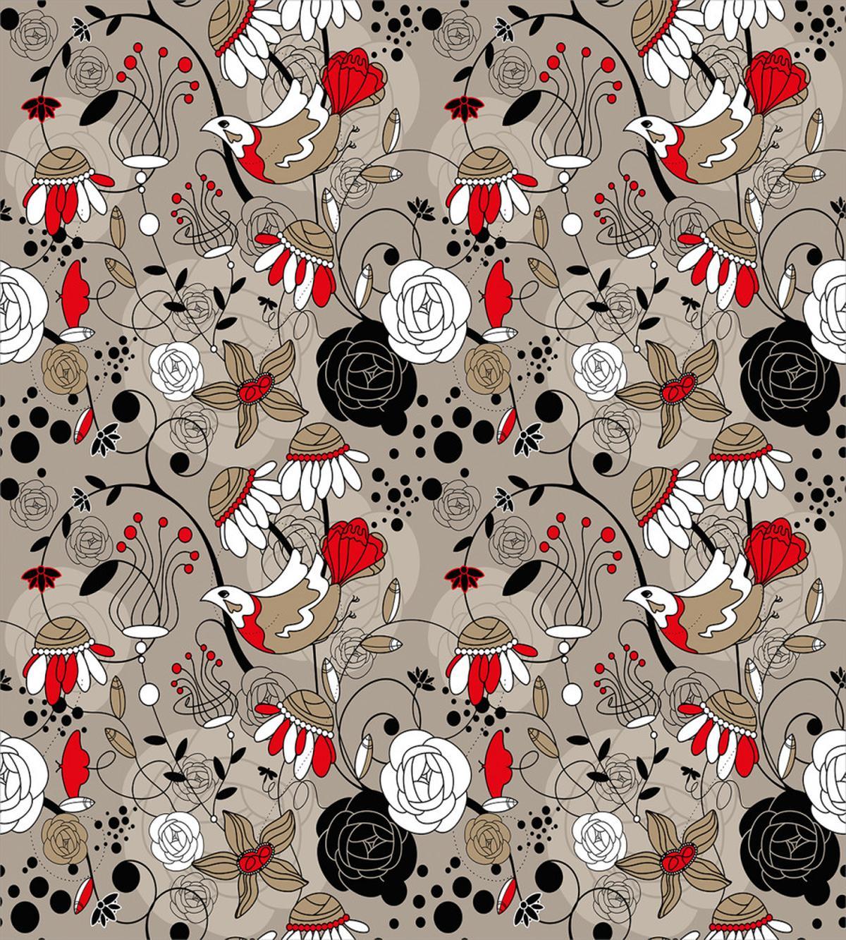 Flowers Birds Nature — Pattern