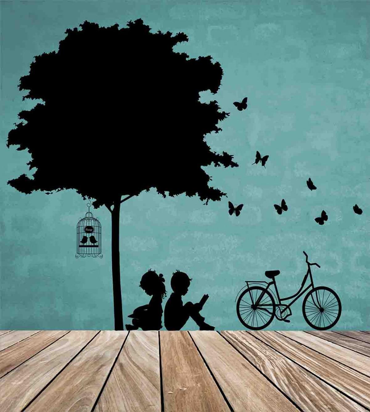 Boy and Girl Under a Tree — Pattern