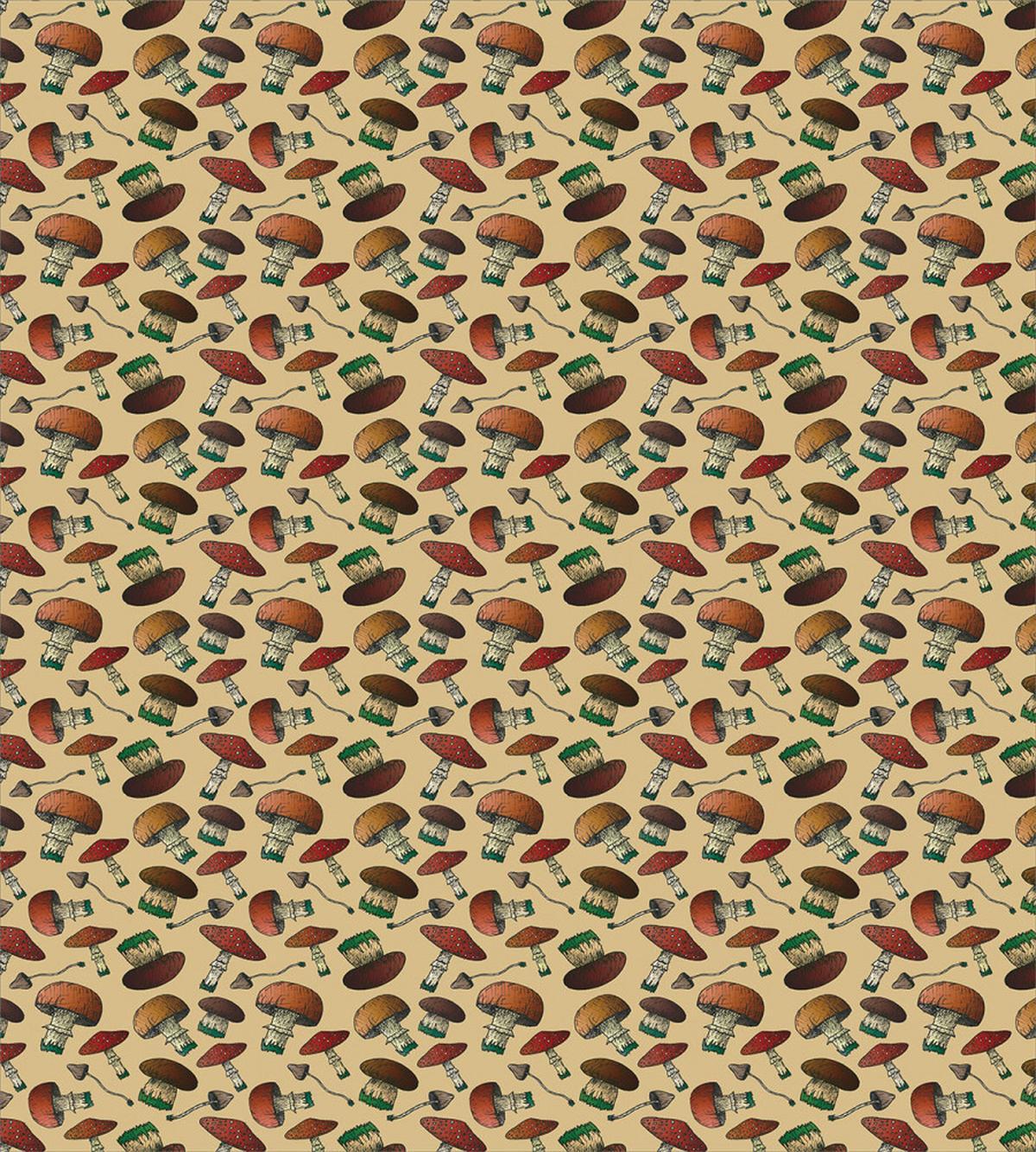 Graphical Woodland Mushrooms — Pattern