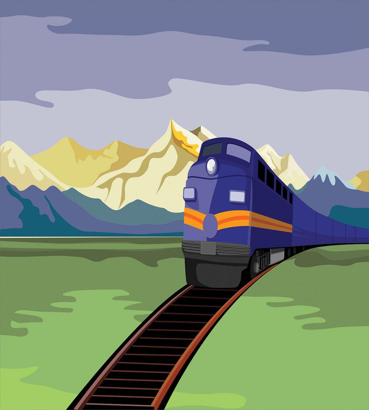 Rural Country Train Design — Pattern