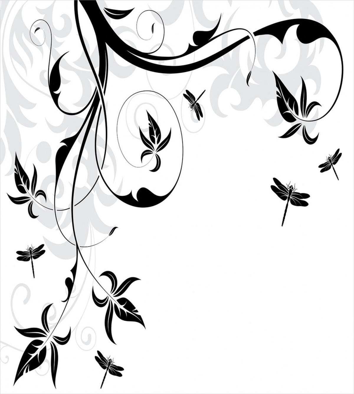 Damask Curl Leaves — Pattern