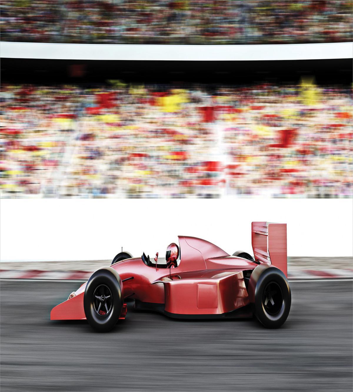 Red Race Car Side View — Pattern