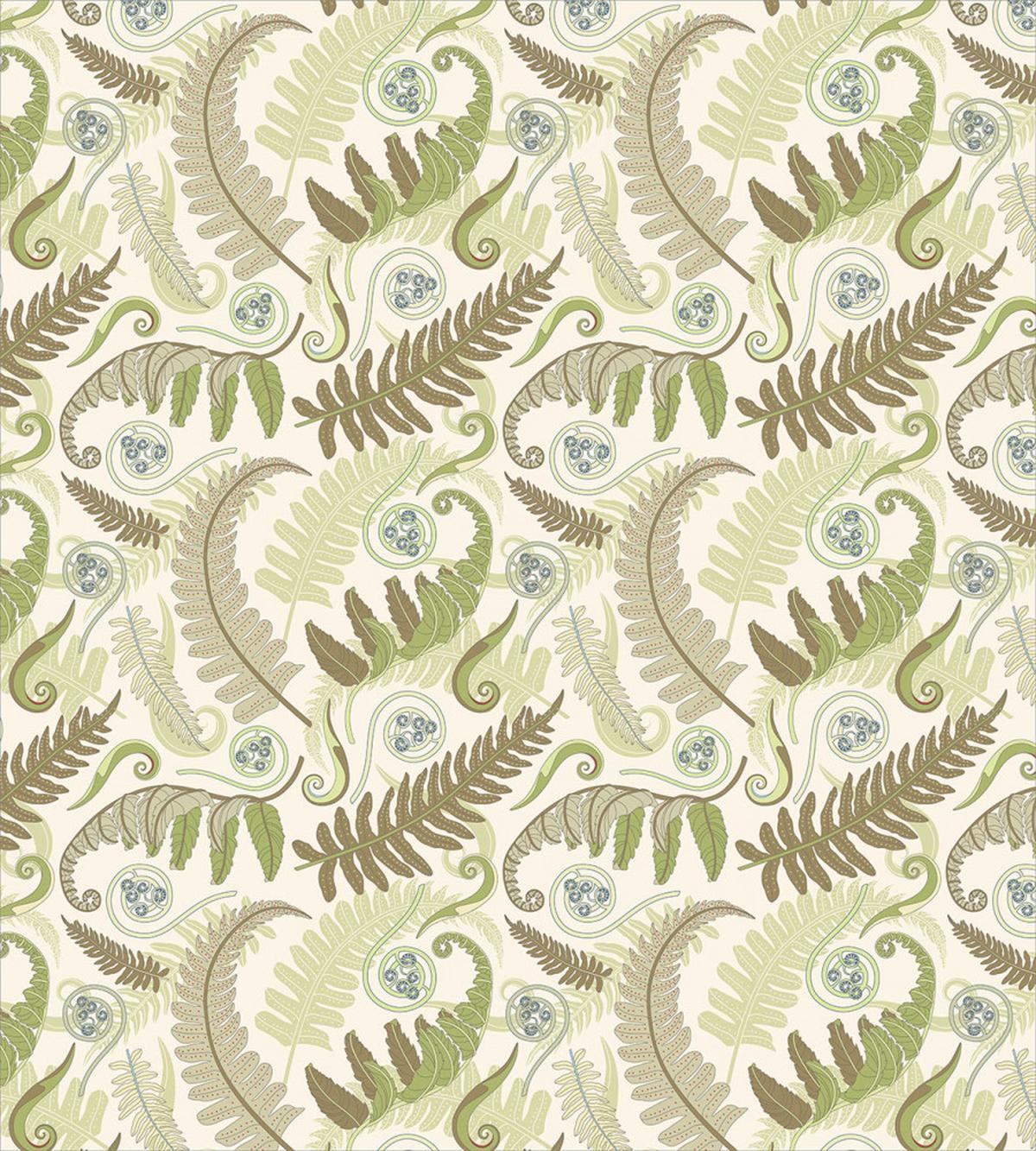 Curlicue Fern Leaves Art — Pattern