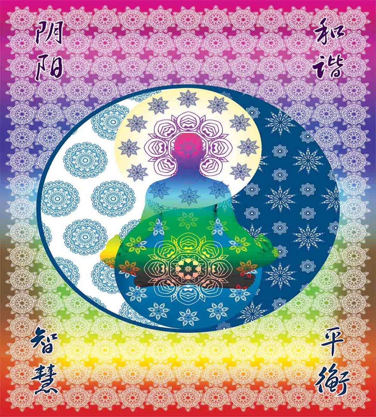 Meditation Theme Zen Art — Pattern