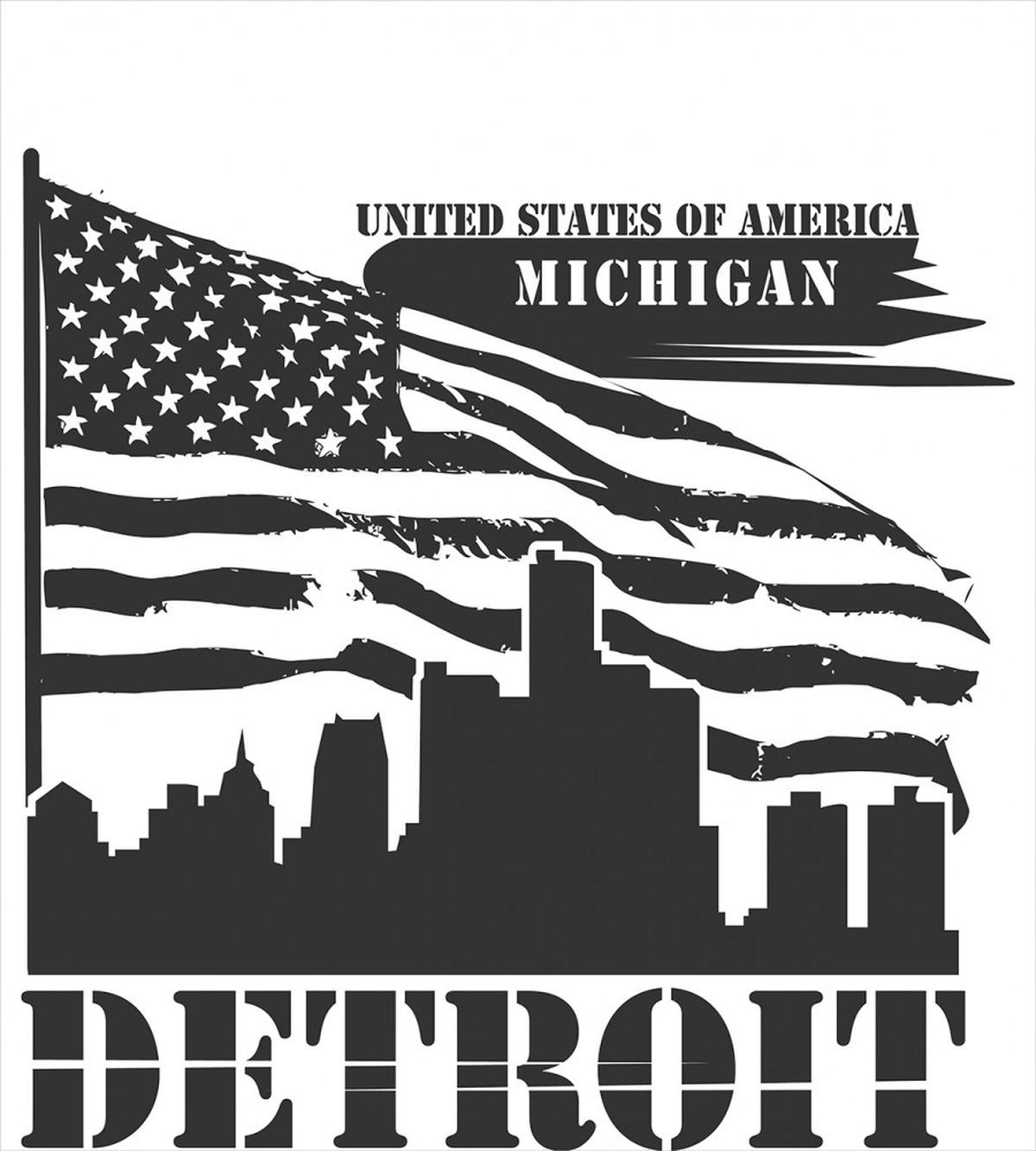 USA Flag Grunge City — Pattern