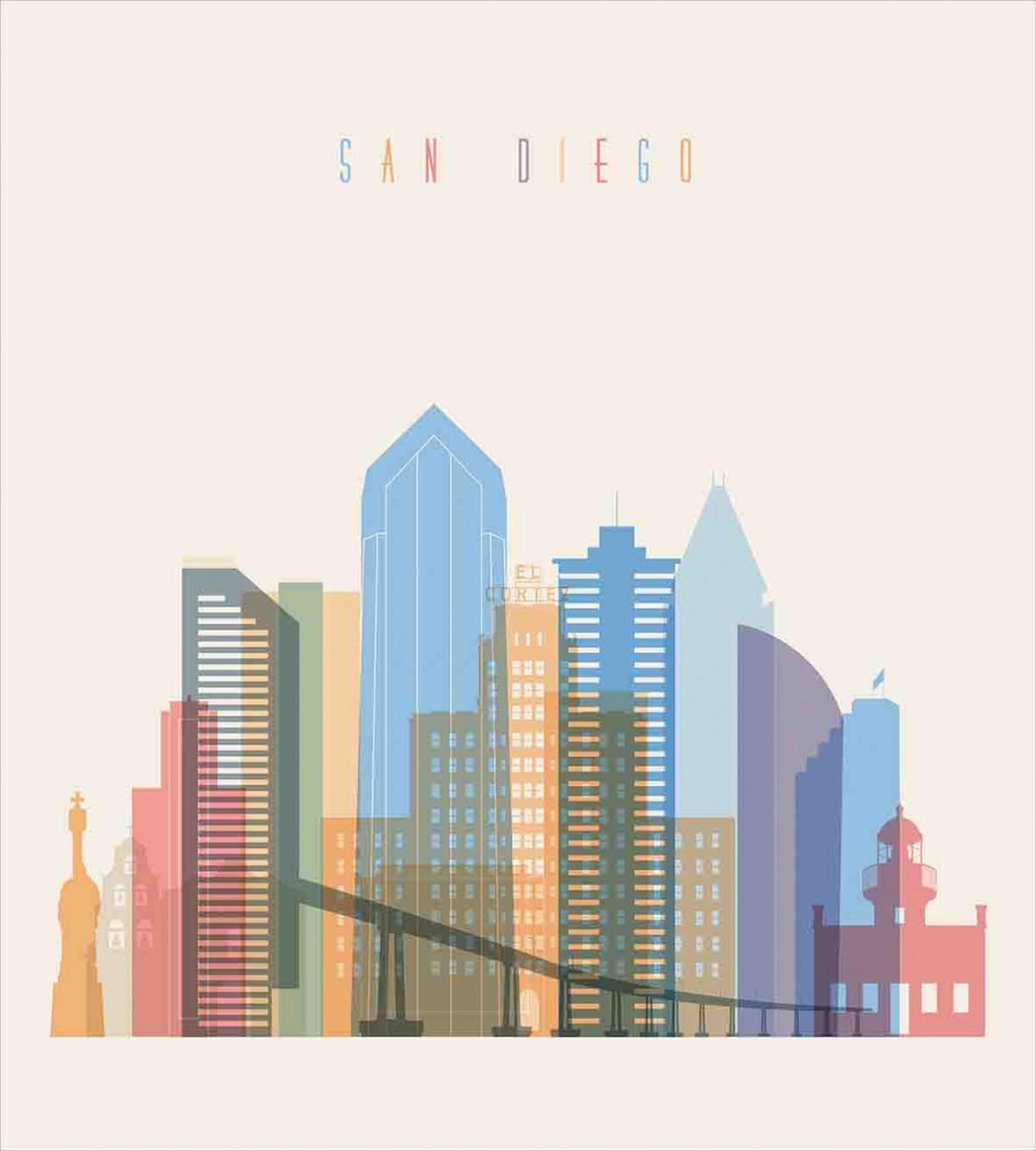 Pastel Color Skyscrapers — Pattern