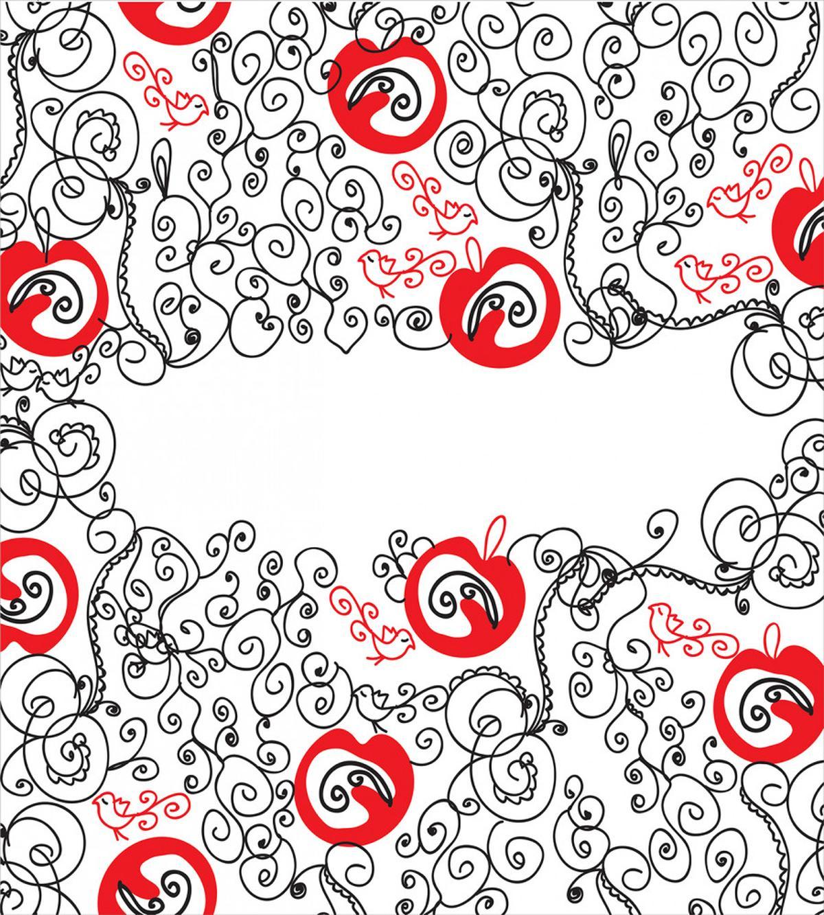 Sketchy Birds Swirls — Pattern