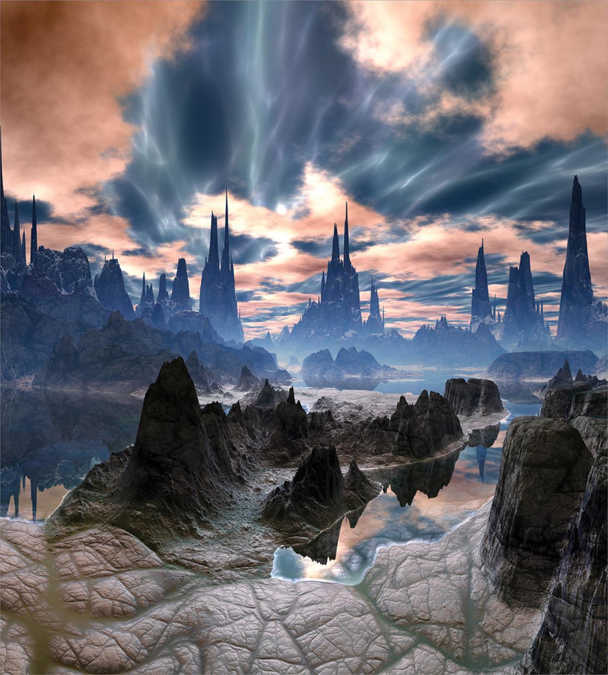 Rock Towers Alien World — Pattern