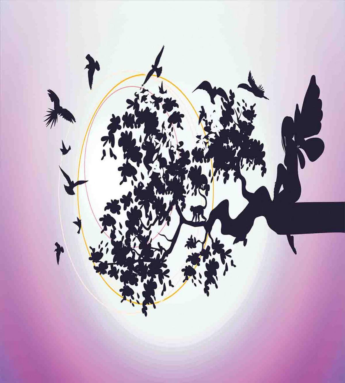 Fantasy Fairy Tree Birds — Pattern
