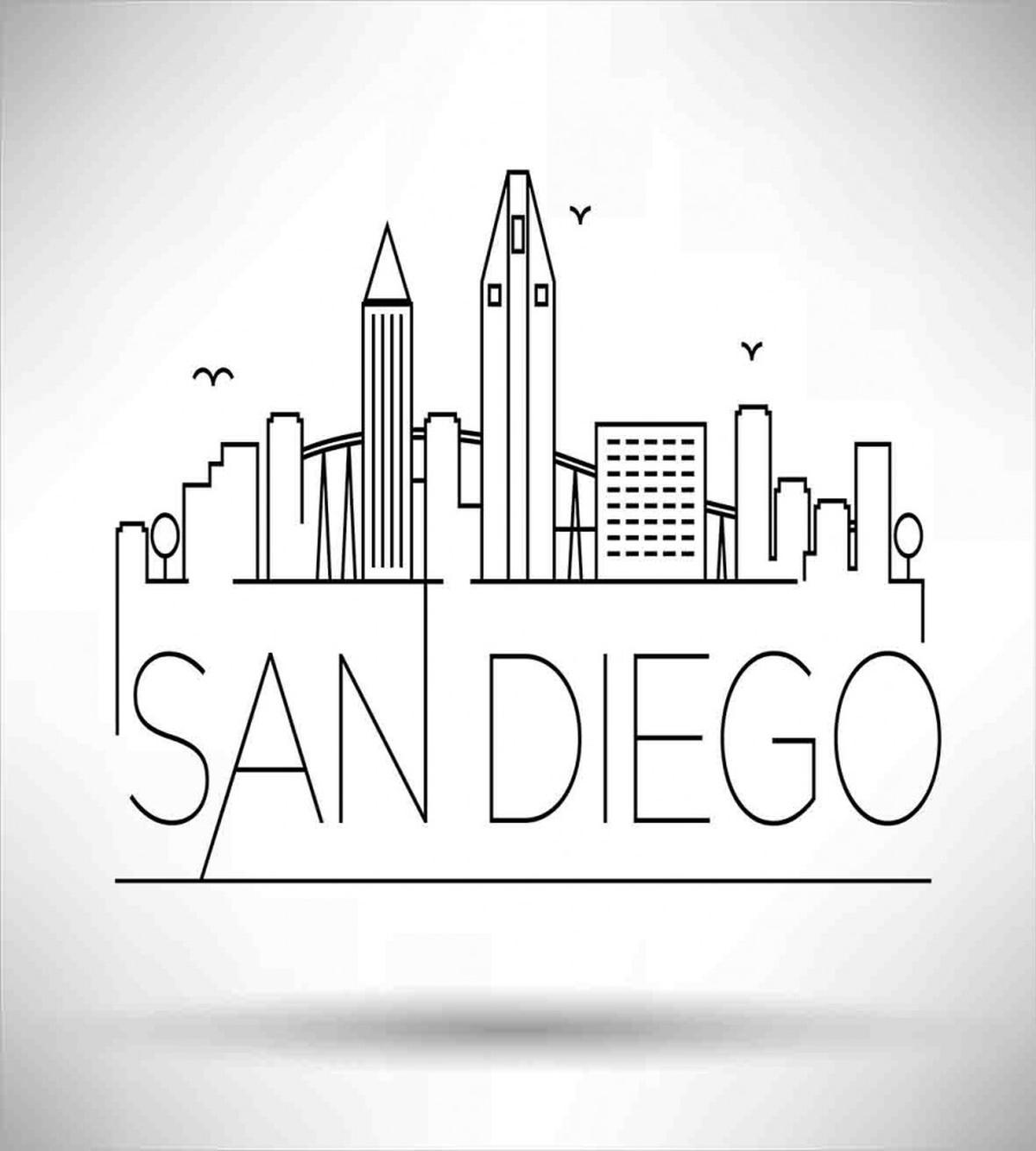 Typographic City Skyline — Pattern