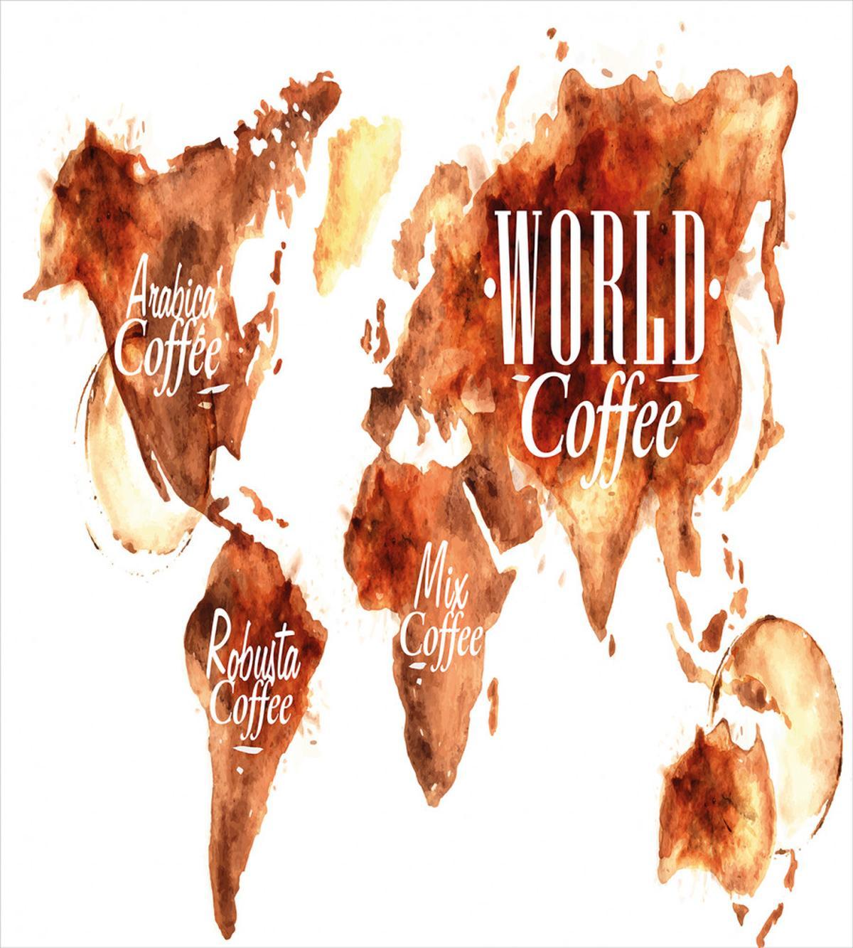 Continents World Map — Pattern