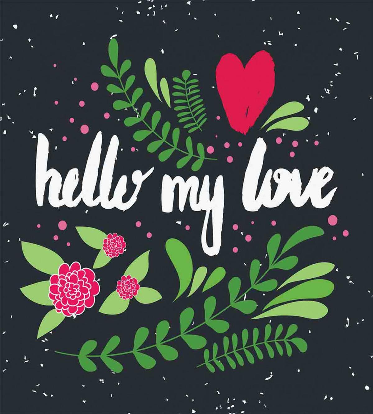 Hello My Love Words — Pattern