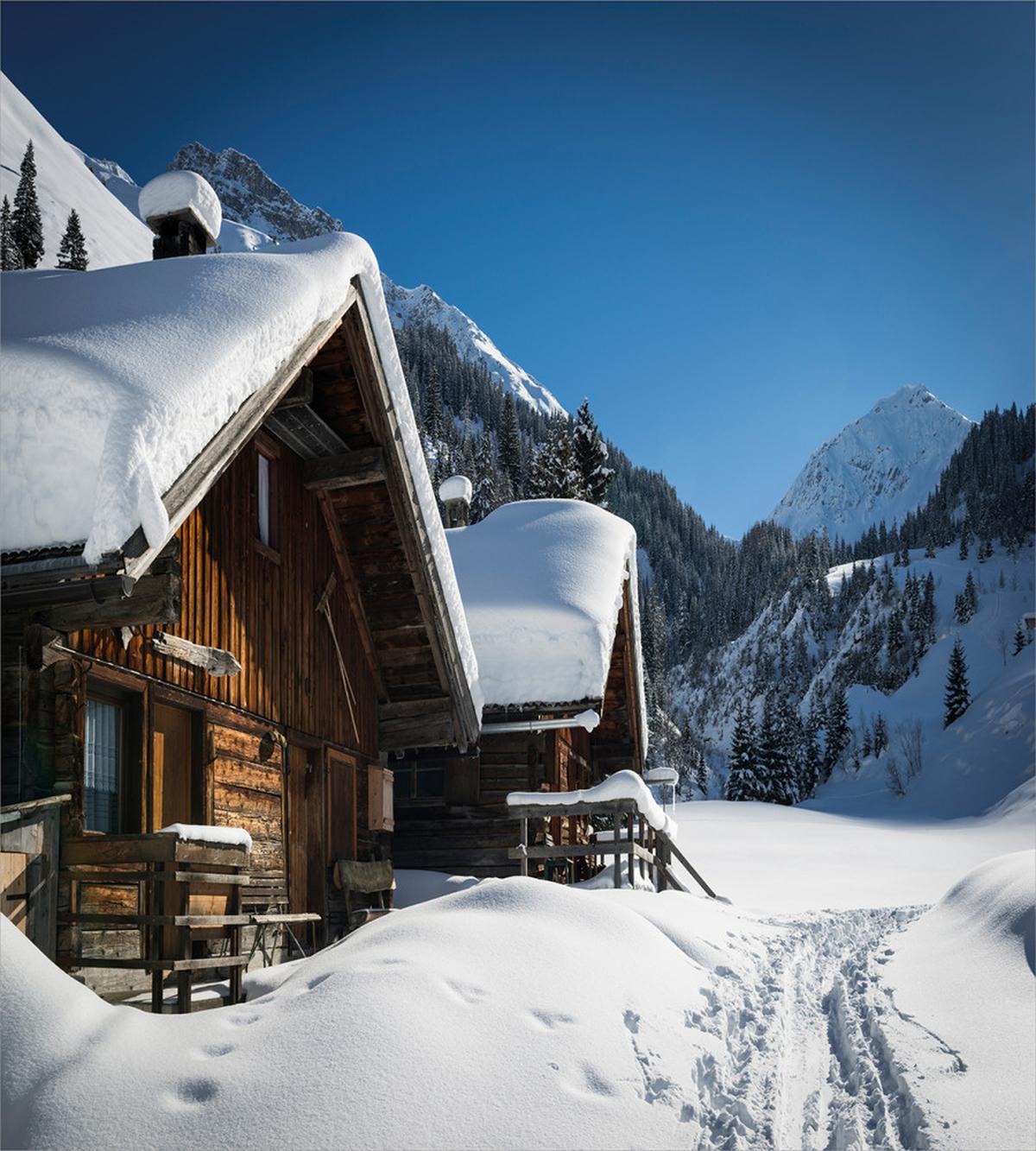 Houses Austria Mountains — Pattern