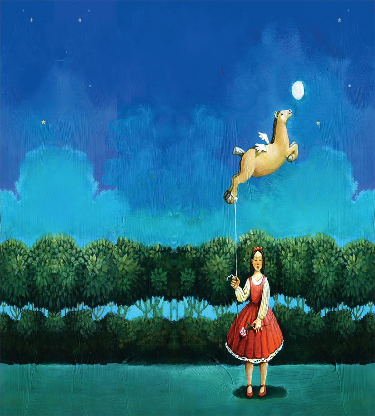 Girl Flying Horse — Pattern