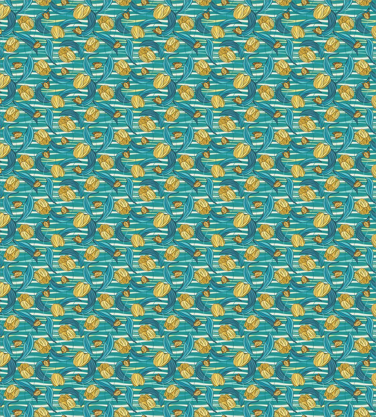 Tulip Flowers and Mosaic Art — Pattern