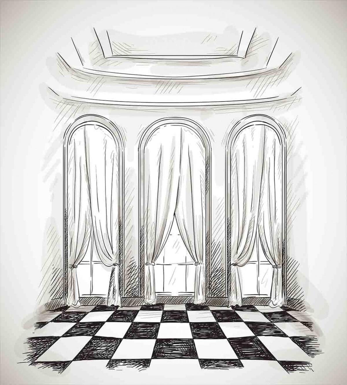 Castle Baroque Curtains — Pattern