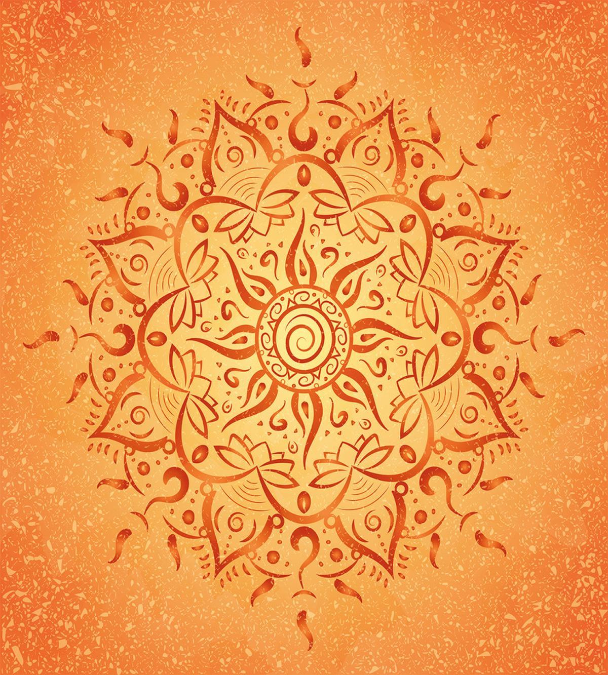 Orange Mandala — Pattern