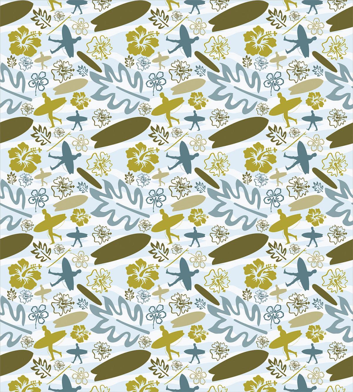 Summer Surfers and Plants — Pattern