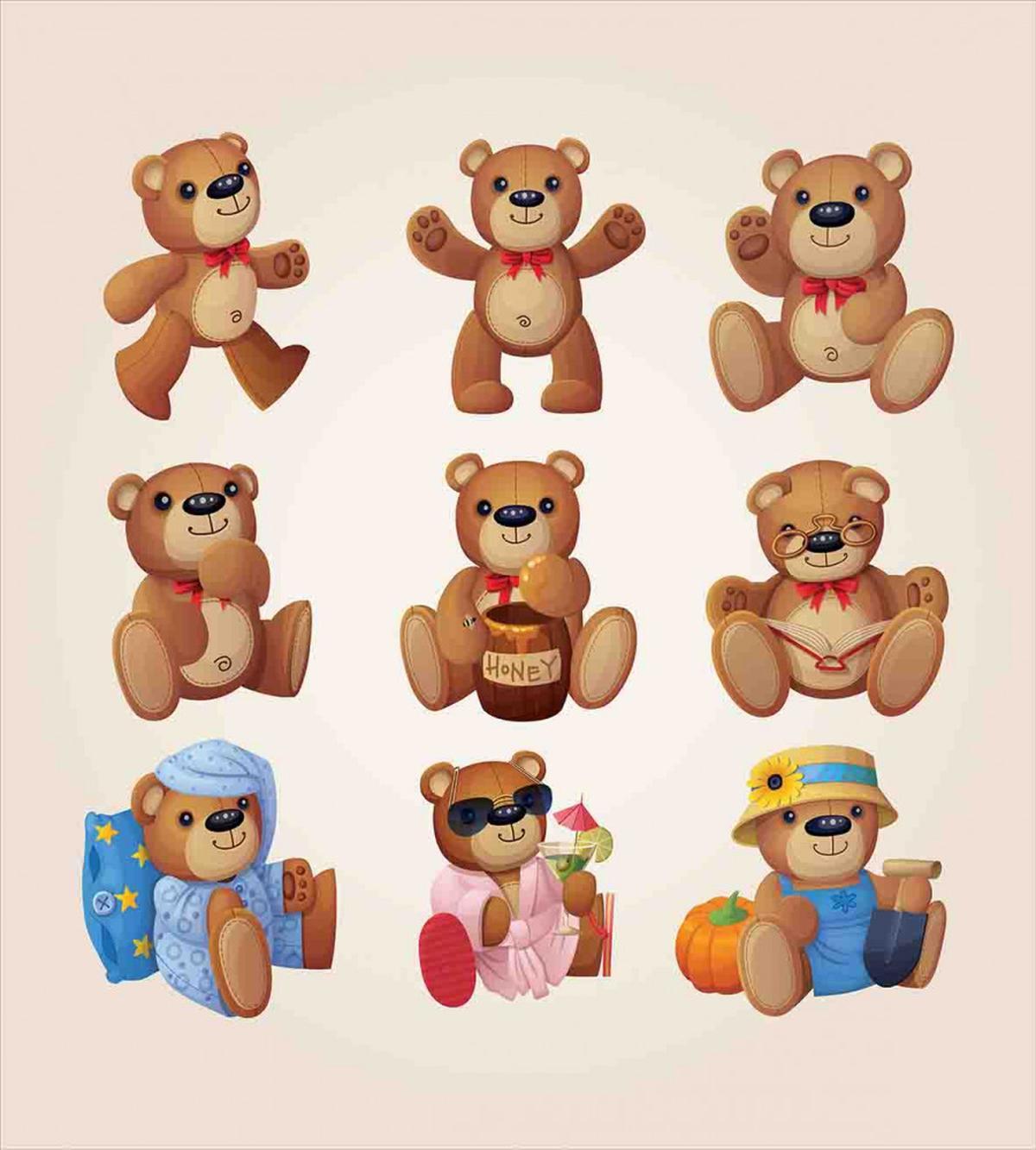 Teddy Bear Kids Design — Pattern