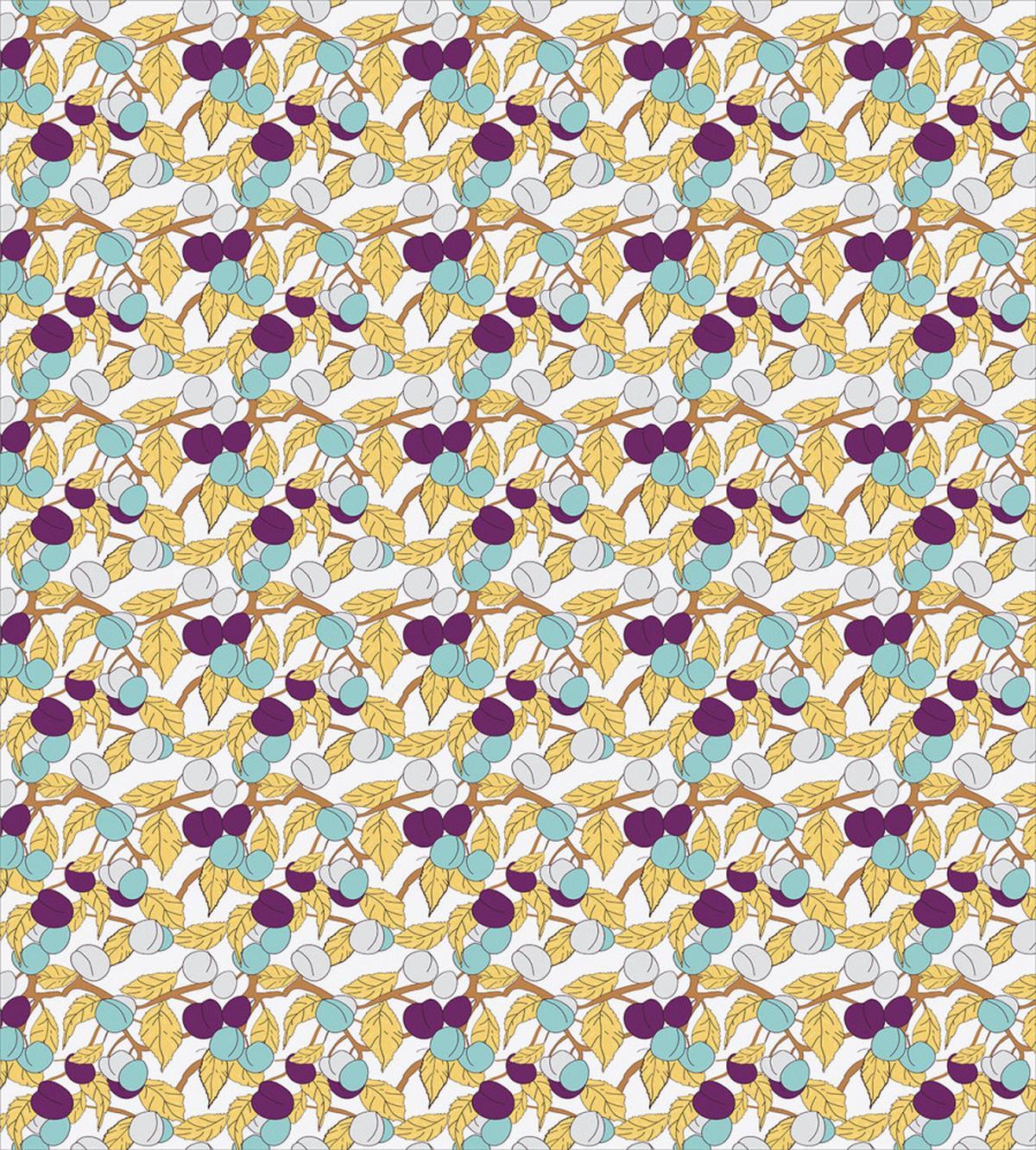 Colorful Fruits and Leaves — Pattern